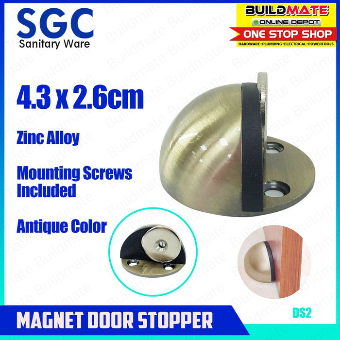 BUILDMATE SGC Magnetic Door Stopper Antique Zinc Alloy Door Holder S.G.C. DS2