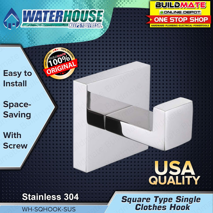 WATERHOUSE by POWERHOUSE Single Clothes Hook Stainless 304 Round Type | Square Type •BUILDMATE• PHWH