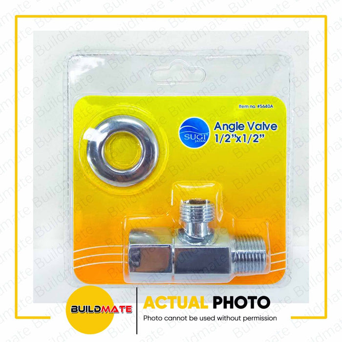 SUGI Single Angle Valve Zinc Alloy 1/2"  x 1/2" 5640A •BUILDMATE•