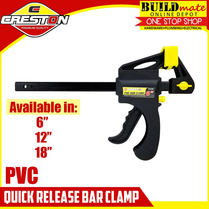CRESTON PVC Hand Quick Release Bar Clamp 6" / 12" /18"