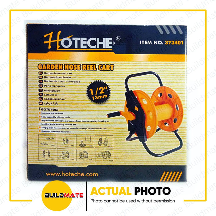 HOTECHE Garden Hose Reel Cart 45m 1/2" 373401 •BUILDMATE•