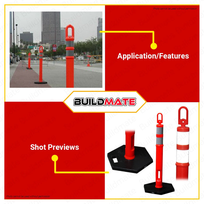 CRESTON Traffic Reflectorized Post Pole Plastic 1100mm FE-8834 100% ORIGINAL / AUTHENTIC •BUILDMATE•
