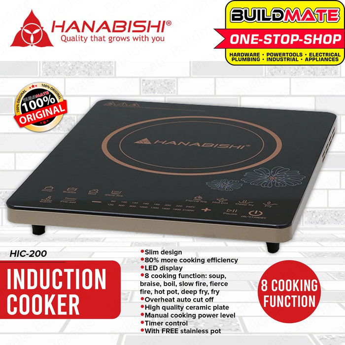 HANABISHI Induction Cooker Stove with LED Display HIC-200 •BUILDMATE•