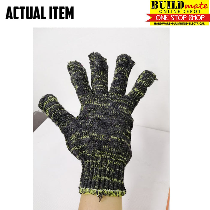 Safety Cotton Gloves 1 Pair Black/Yellow Color