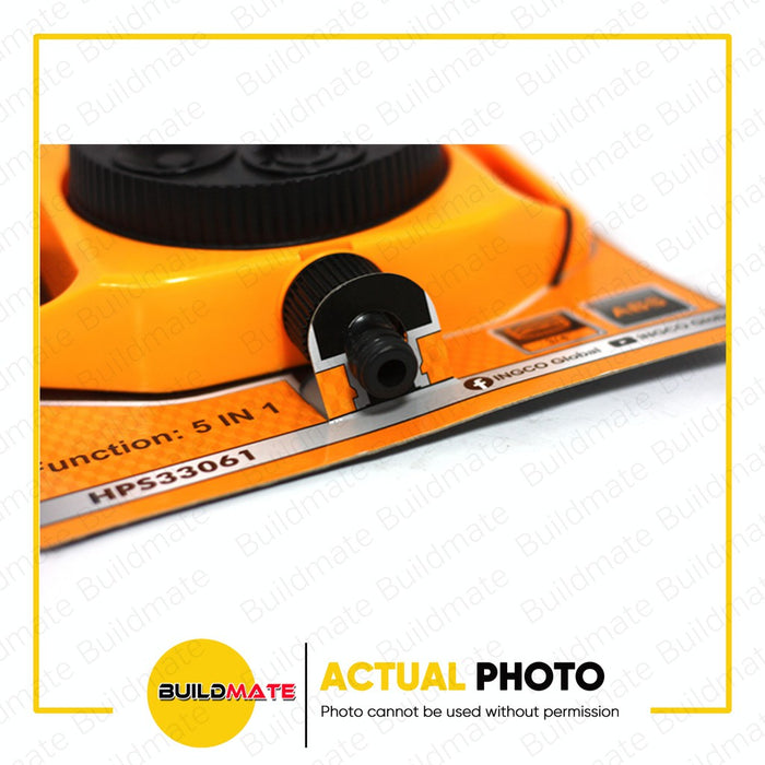 INGCO 5 in 1 Plastic Turret Sprinkler HPS33061 •BUILDMATE• IHT