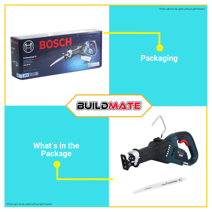 BOSCH Professional 18V Li-Ion Lithium Ion Cordless Reciprocating Saw Solo GSA 18V-32 06016A8108 BLC
