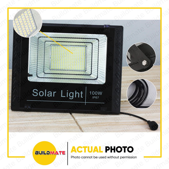 SOLAR Floodlight with Panel 100W  IP67 •BUILDMATE•
