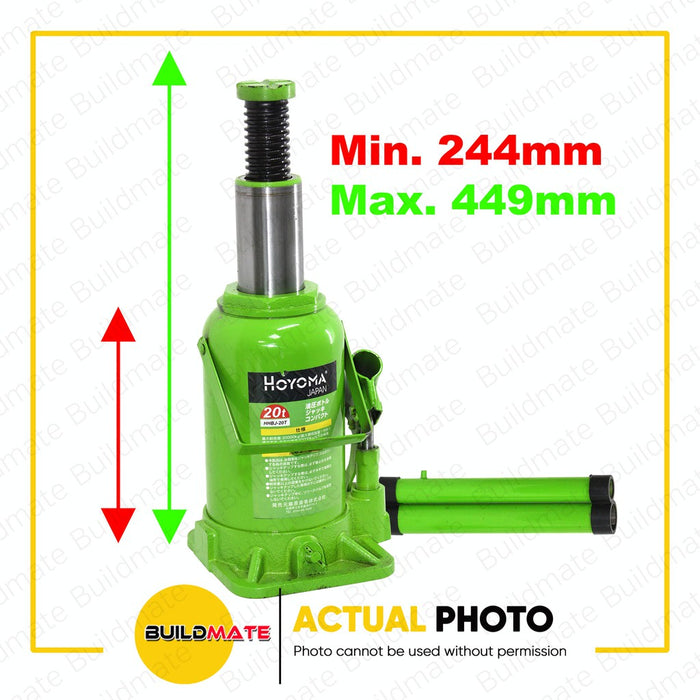 HOYOMA JAPAN 20 Tons Hydraulic Bottle Jack HBJ20 •BUILDMATE•