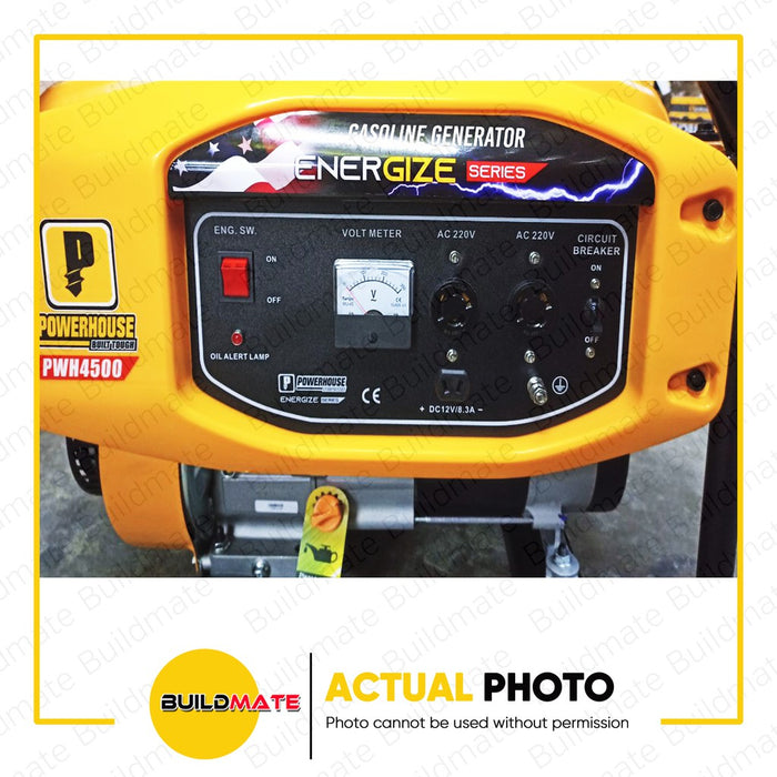 POWERHOUSE Gasoline Generator ENERGIZE Series Recoil Start W/O WHEELS PWH4500 2.8-3.2KW 100% COPPER