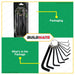 HOYOMA Hex Key Wrench 10 PCS/Set Tools Repair Black Finishing Allen Wrench H-NL002 •BUILDMATE• HYMHT