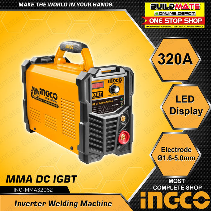 INGCO MMA DC Inverter Welding Machine IGBT 320A ING-MMA32062 +FREE MAILTANK Welding Mask SH33 •BUILDMATE• IPT