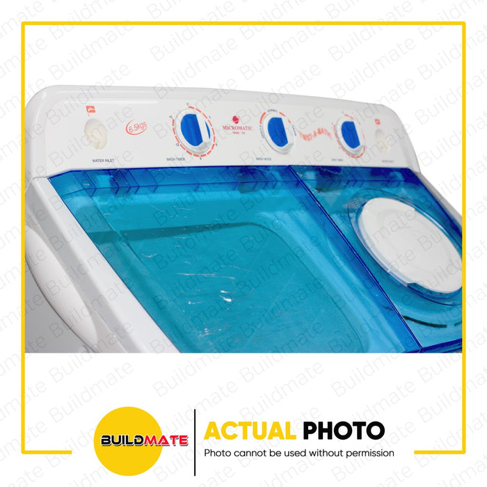 MICROMATIC Twin Tub Washing Machine with Dryer 6.5kg MWM-700 •BUILDMATE•