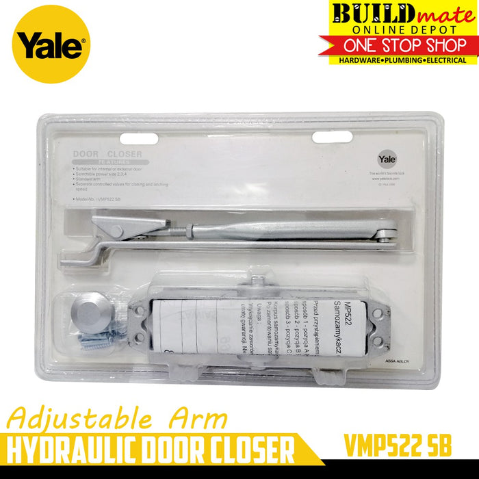 Yale Hydraulic Door Closer Adjustable Arm 80kg HD VPM522 AB