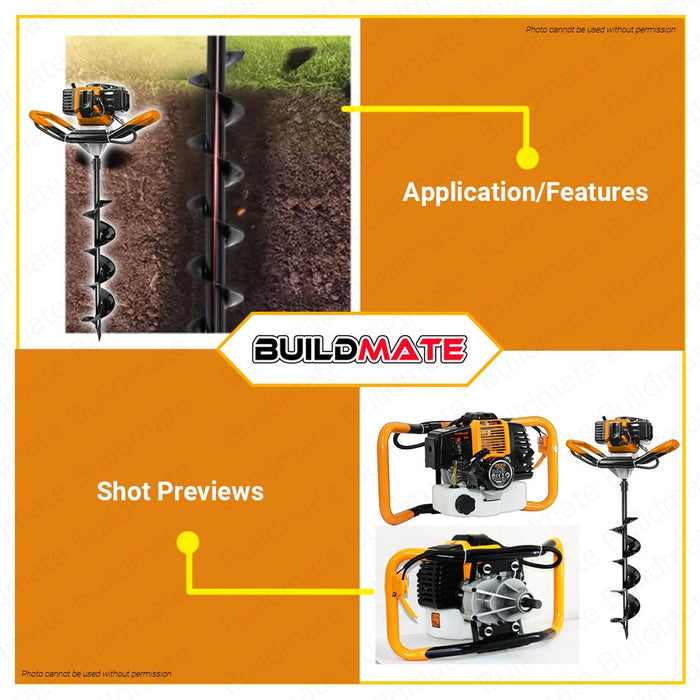 INGCO Earth Ground Auger 52CC GEA55221 + FREE T HANDLE & BITS •BUILDMATE• IPT
