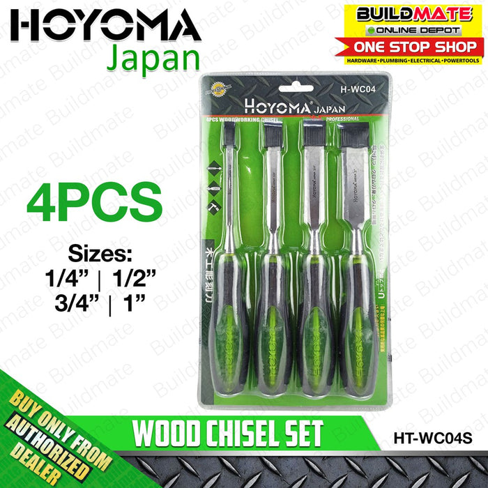 HOYOMA Wood Chisel 4PCS/SET HT-WC04 •BUILDMATE•
