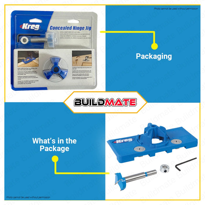 KREG Concealed Hinge Jig KHI-HINGE-INT •BUILDMATE•