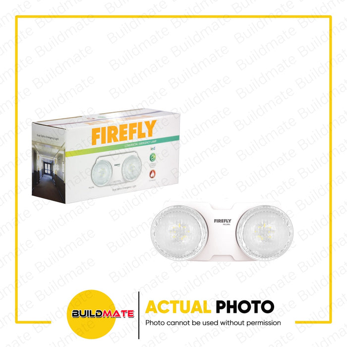 FIREFLY Dual Optics Rechargeable Commercial Safety LED Emergency Light FEL208L •BUILDMATE•