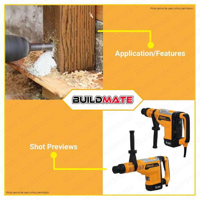 BUILDMATE Ingco Electric Rotary Hammer Drill 1500W / 1700W SDS Max Chuck Chipping Gun Jack Drilling Machine Demolition Concrete Breaker Hammer For Mining - IPT