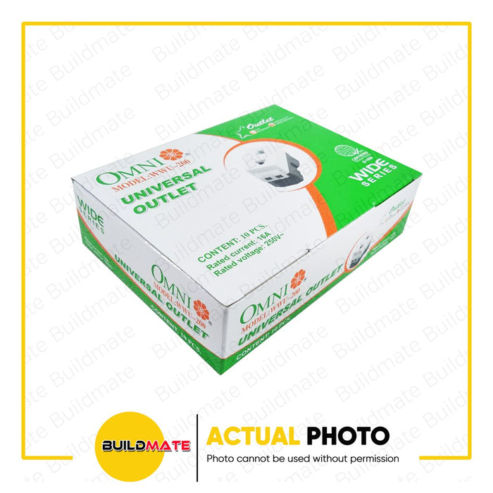[WHOLESALE] (10PCS) OMNI Universal Outlet 16A WWU-200 •BUILDMATE•