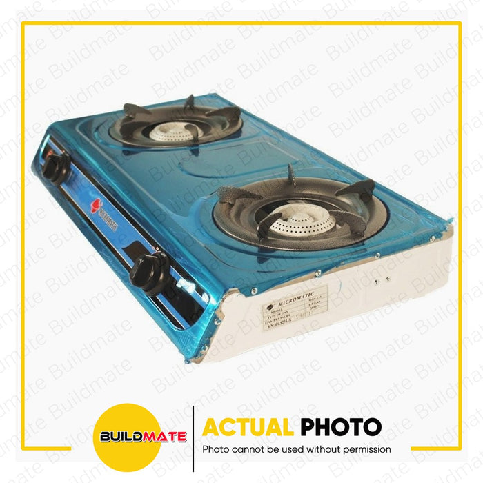 MICROMATIC Stainless Gas Stove Double Burner MGS-233 •BUILDMATE•