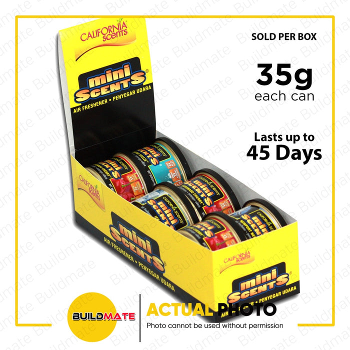 CALIFORNIA SCENTS 35G Mini Scents Spillproof Car Freshener 45 days retention Assorted Scents