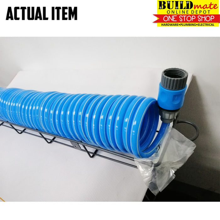 CRESTON Coiled Garden Hose w/ Wall Mount 3/8" 15meter C8826
