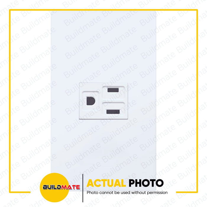 LIGHTHOUSE Electric 1 Gang Plate w/ Regular Convenience Outlet (Flat Pin w/ Ground) LHWD-400-P1 PHLH