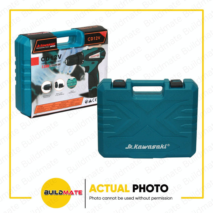 JR KAWASAKI Cordless Drill Set 12V CD12V •BUILDMATE•