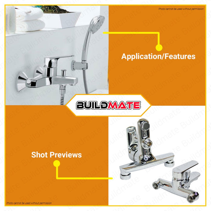 INGCO Single Lever Bath Shower Mixer Faucet 150mm Cool / Hot Shower HSLBM31001 •BUILDMATE• IHT