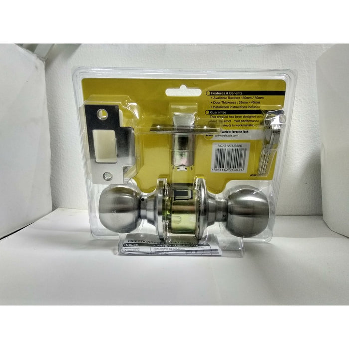 YALE Entrance Doorknob Door Knob Lockset VCA5127 US32D •BUILDMATE•