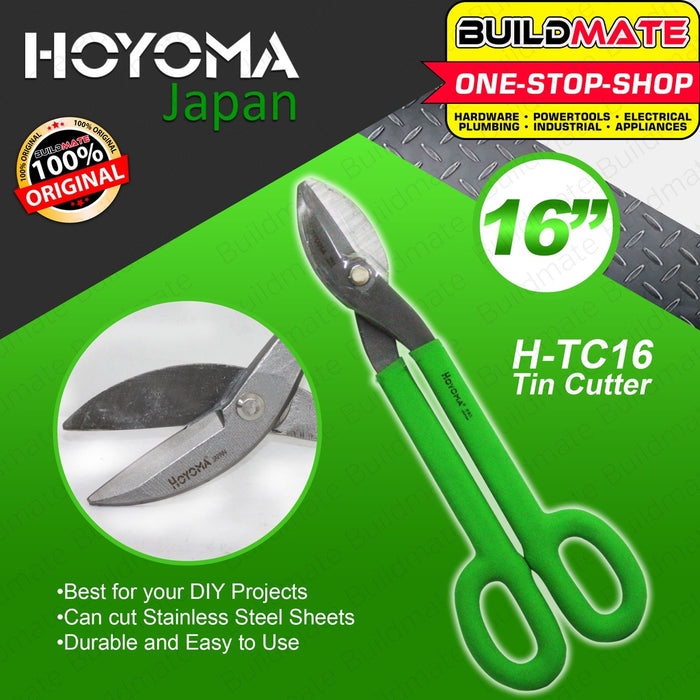 HOYOMA JAPAN Tin Snip Cutter Scissor 16" H-TC16 •BUILDMATE• HYMHT