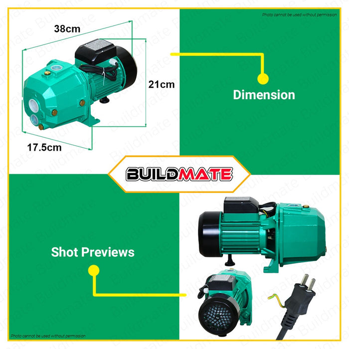 BUILDMATE Marflo Self Priming / Deep Well Water Jet Pump 1HP Heavy Duty Booster Shallow Well Water Ejector Pump JET100 / DP255