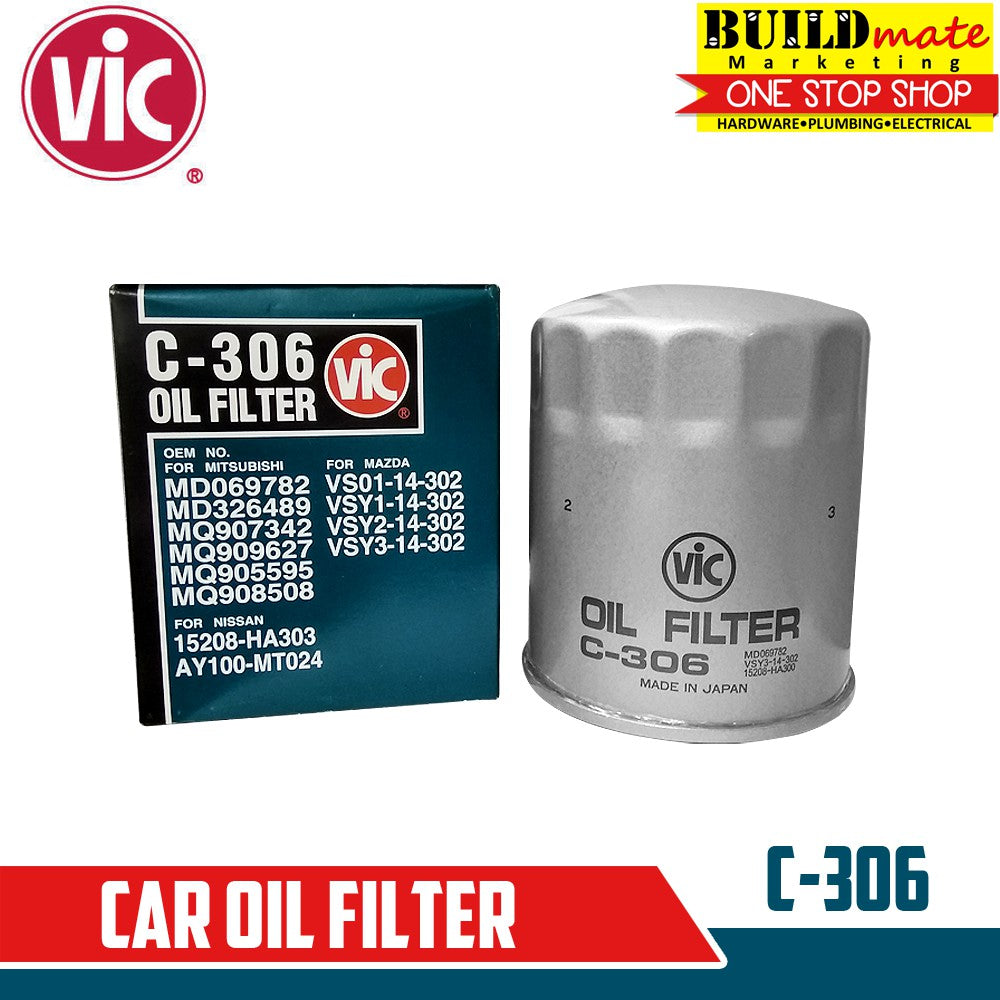 C306 Filter Vic Oil Filter C-306 Mitsubishi L-300/ Montero/ Strada — Buildmate