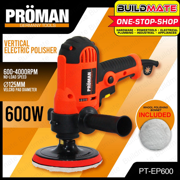 PROMAN GERMANY Electric Vertical Buffing Polisher Vertical PT-EP600 AUTHENTIC •BUILDMATE•