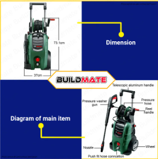 BOSCH Advance Aquatak 140 High Pressure Washer Cleaner AQT-140 ASIA VERSION •BUILDMATE•