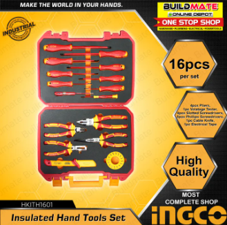 Inka Building/tools INGCO 16PCS/SET Insulated Hand Tools Set HKITH1601 •BUILDMATE• IHT ...