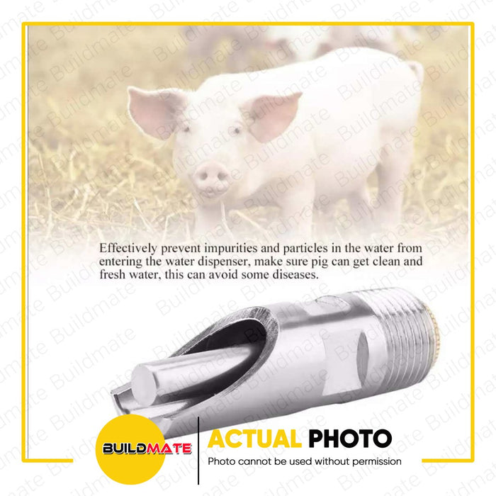 AQUAMAN Stainless Big Pig Drinker with Filter Plastic •BUILDMATE•
