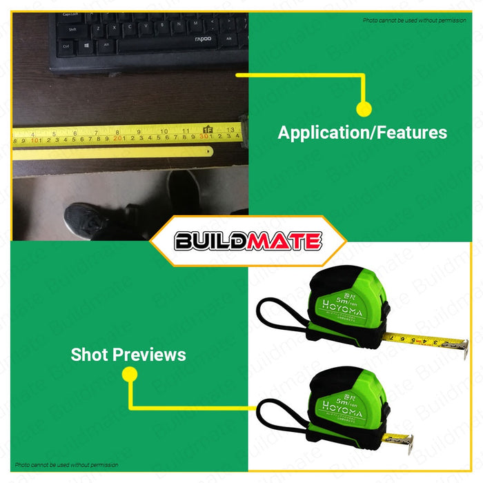 HOYOMA JAPAN Steel Tape Measure with Rubber Side 3m | 5m | 7.5m SOLD PER PIECE •BUILDMATE•