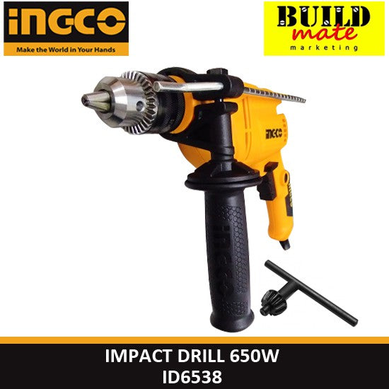 INGCO Hammer Impact Drill Variable Speed 650W ID6538 BUILDMATE