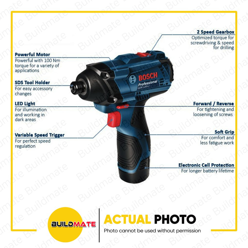 BOSCH Combo KIT 12V GSB 120 + GDR 120 Cordless Impact Drill + Impact D ...