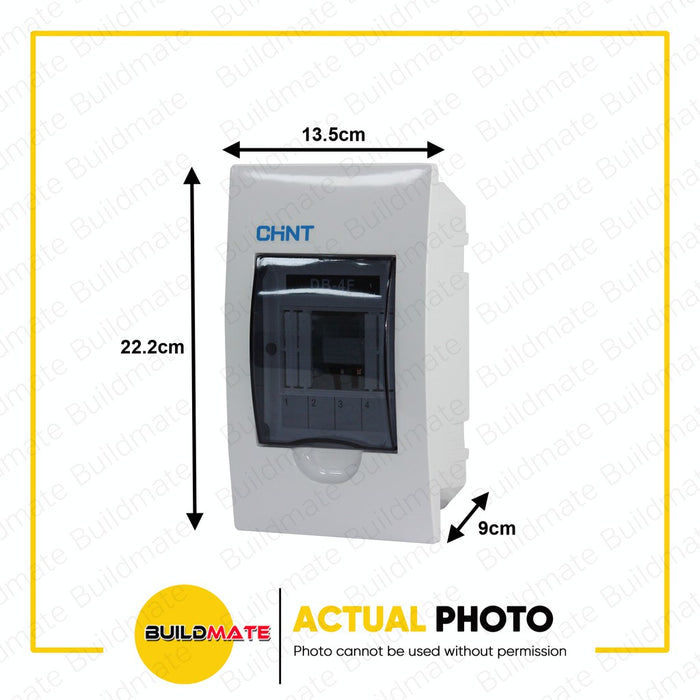 CHINT 4 WAYS FLUSH Type Panel Distribution Box Board for Din Rail Breaker + Busbar DB-4F •BUILDMATE•