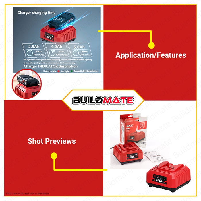 SKIL Battery Charger 20V CR1E122AA •BUILDMATE•