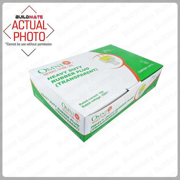 [WHOLESALE] (24PCS) OMNI Heavy Duty Rubber Plug 10A 250V WHR-102 •BUILDMATE•