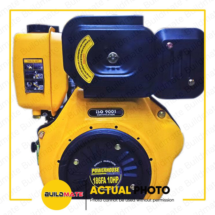 POWERHOUSE 10HP Industrial Diesel Standard Speed Engine 3,600RPM 10HP PWH-186FA 100% COPPER PHI
