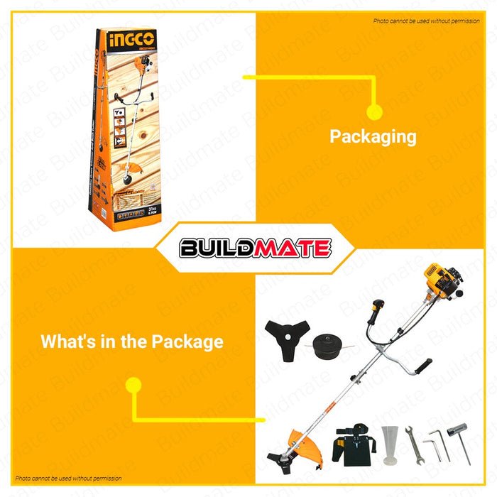 INGCO Heavy Duty 4 Stroke Gasoline Grass Trimmer and Bush Cutter GBC53144241 •BUILDMATE• IPT
