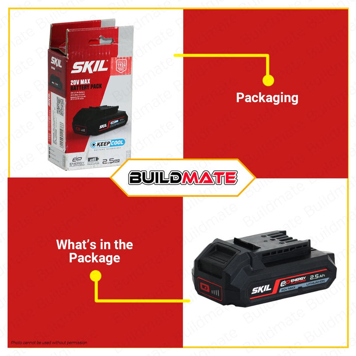 SKIL Battery Pack 20V 2.5AH BR1E3102AA •BUILDMATE•