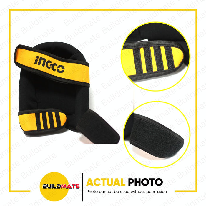 BUILDMATE Ingco Safety Kneepads 215x180mm with EVA Foam Padding and PVC Outer Shell Protective Knee Pads HKPT0101 - IHT
