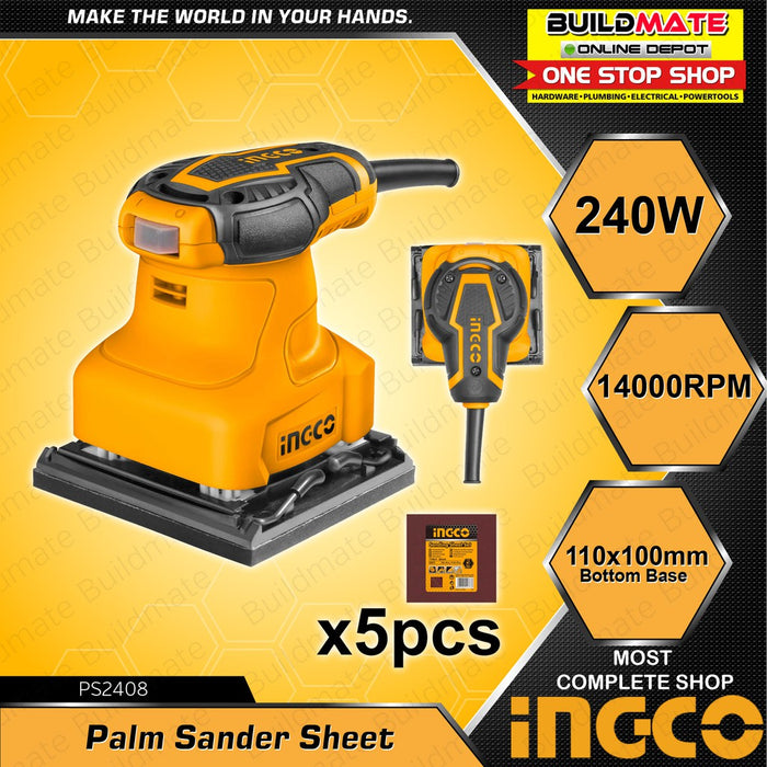 [COMBO E] INGCO Impact Drill ID6808 + Circular Saw CS18518 + Palm Sander PS2408 + FREE GLOVES, GOGGLES & TAPE MEASURE •BUILDMATE• IPT
