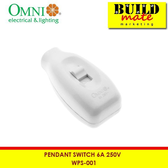 [WHOLESALE] (12PCS) OMNI Pendant Switch 6A 250V WPS-001 •BUILDMATE•