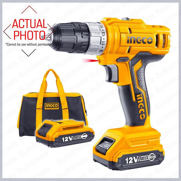 FLASH SALE! INGCO Cordless Drill Lithium Ion 12V 2 Speed Gear CDLI1222 | 100% ORIGINAL & AUTHENTIC •BUILDMATE• ICPT